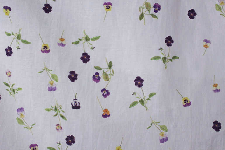 LINNETリネンプリント ビオラ